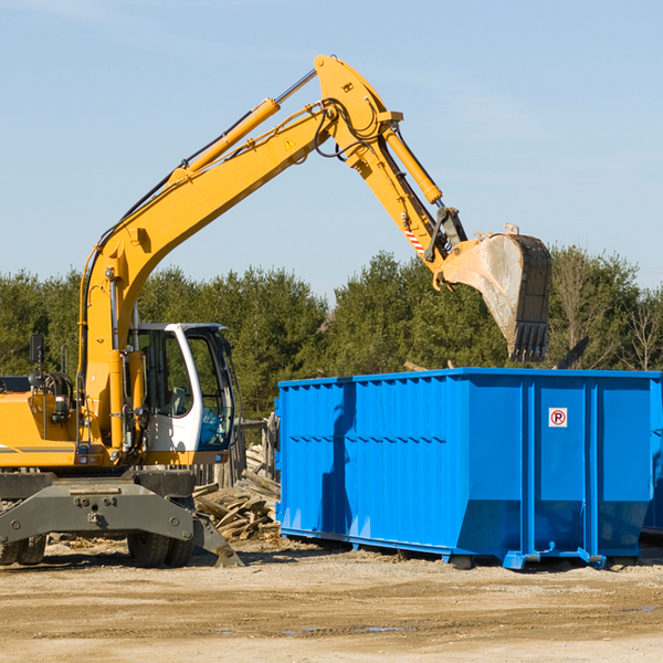 what size residential dumpster rentals are available in Industry